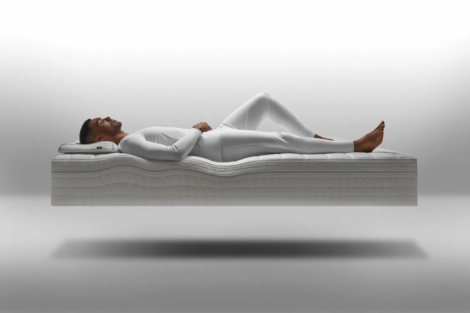The surface of the HEKA AI Mattress responding to a different body lying on its back