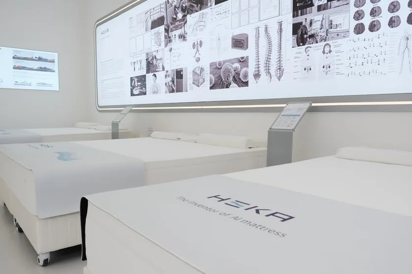 The HEKA AI Mattress in the experience area of the Experience Center