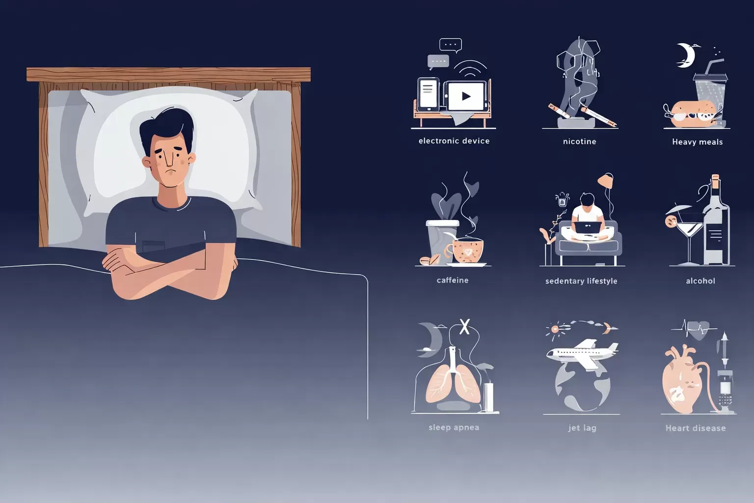 Các yếu tố ảnh hưởng đến giấc ngủ