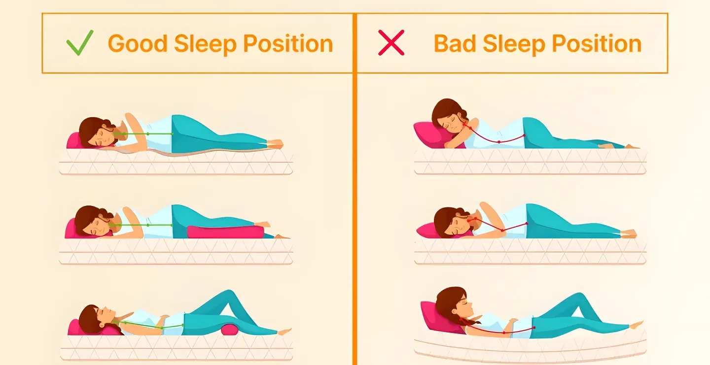 Nằm nghiêng là một trong những cách trị ngủ ngáy đơn giản, hiệu quả, đặc biệt là với ngáy nhẹ, ngáy do tư thế ngủ
