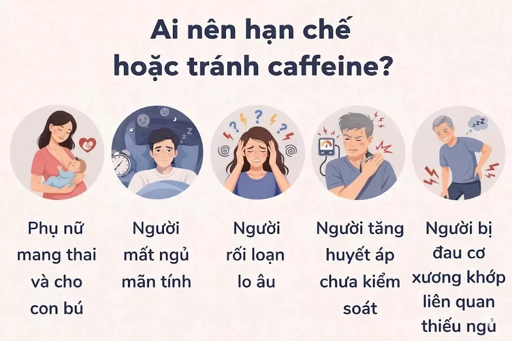 Ai nên hạn chế hoặc tránh caffeine?