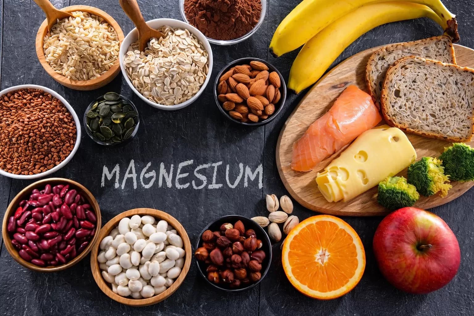 Các thực phẩm giàu magie tự nhiên nên ưu tiên đưa vào thực đơn hằng ngày