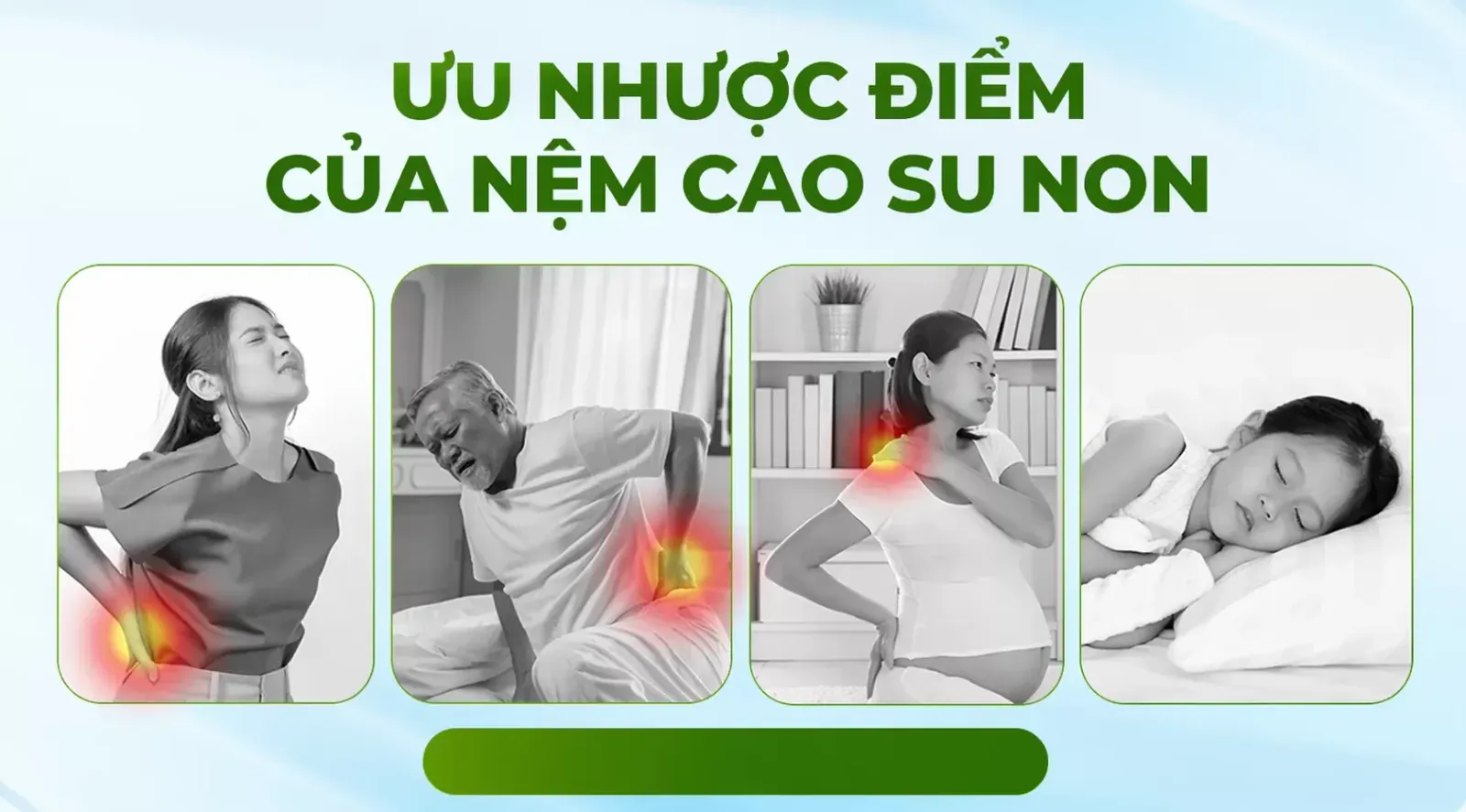 Ưu nhược điểm của nệm cao su non