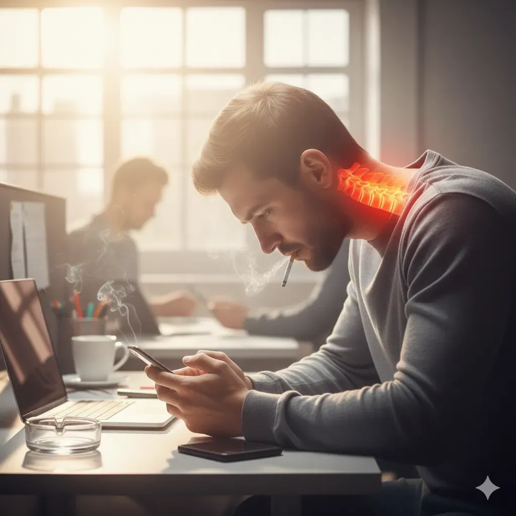 Nhóm yếu tố lối sống và nghề nghiệp cũng là nguyên nhân gia tăng khả năng bị thoái hóa đốt sống cổ